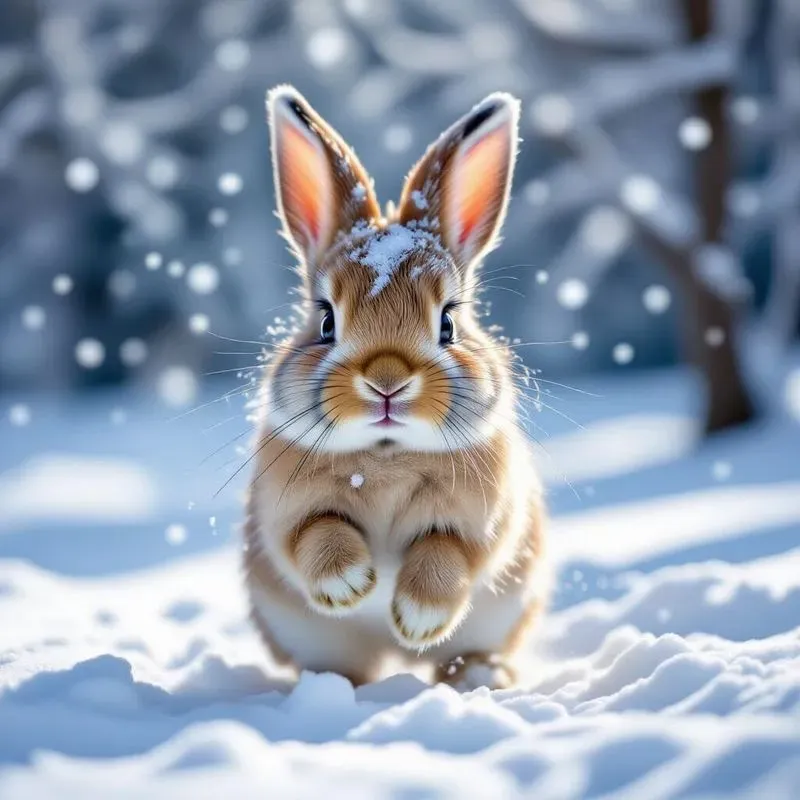 Photorealistic 3D Snow Cubs Art