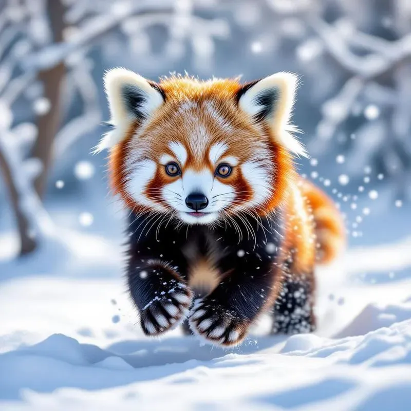 Photorealistic 3D Snow Cubs Art