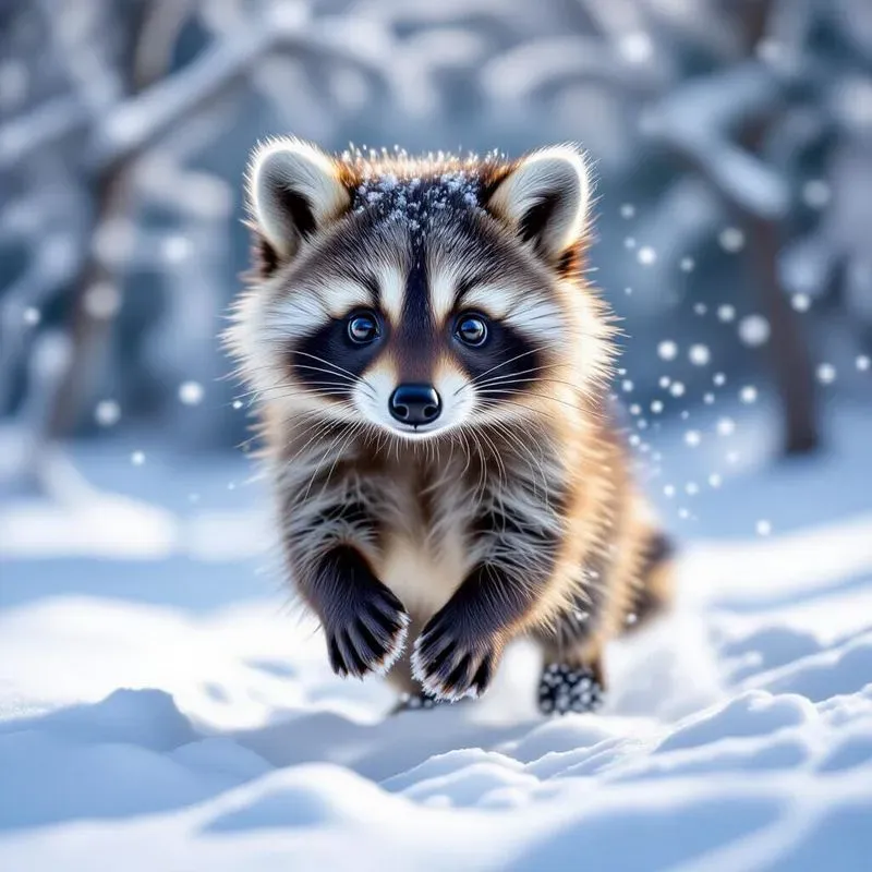 Photorealistic 3D Snow Cubs Art
