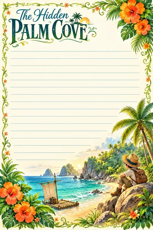 Tropical Island Story Writing Pages