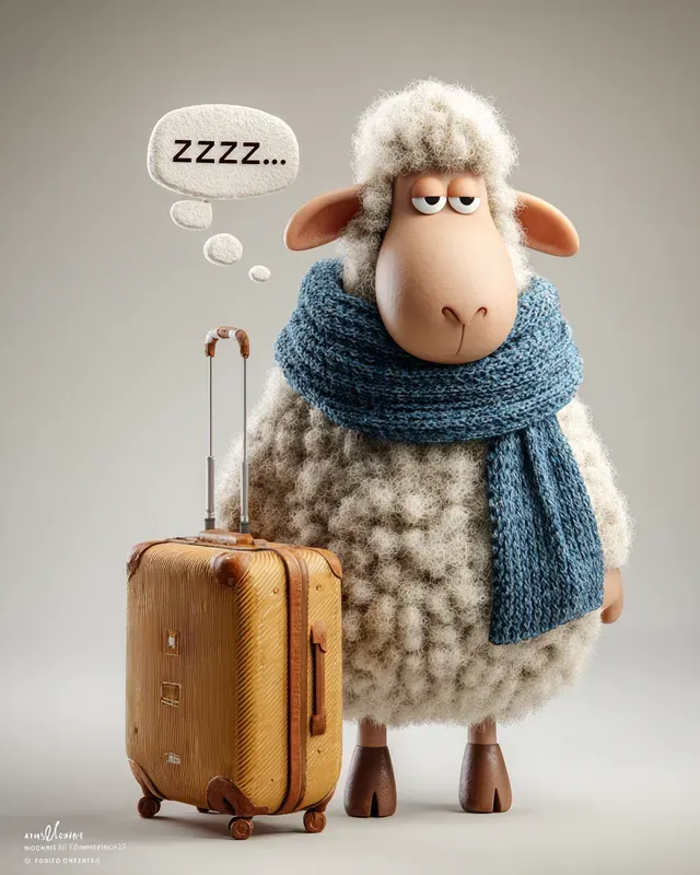 3D Woolly Travel Mascots Text Art