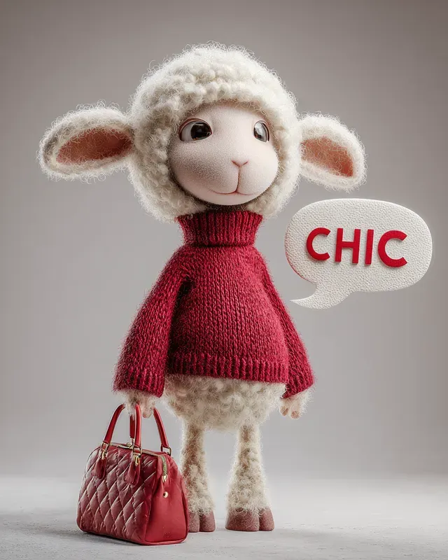 3D Woolly Travel Mascots Text Art