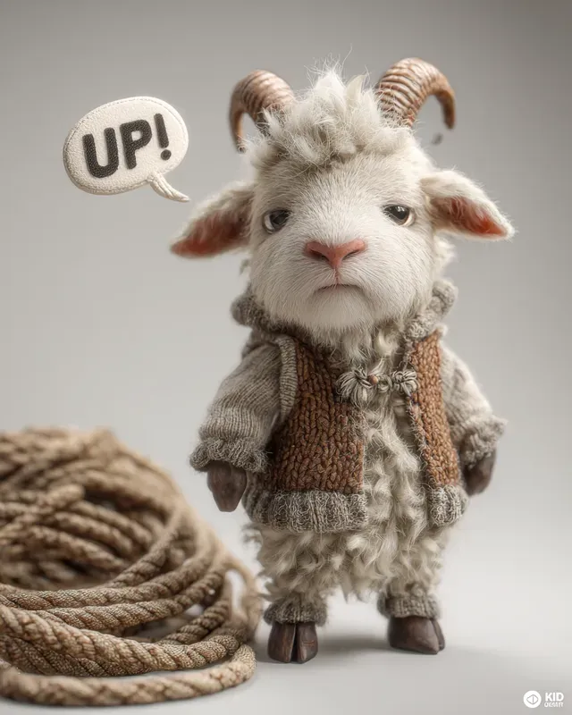 3D Woolly Travel Mascots Text Art