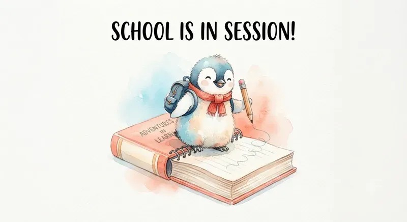 Back To School Buddies Watercolor Animals