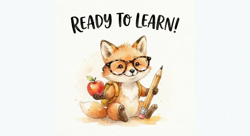Back To School Buddies Watercolor Animals