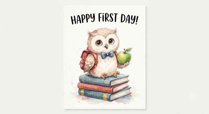 Back To School Buddies Watercolor Animals