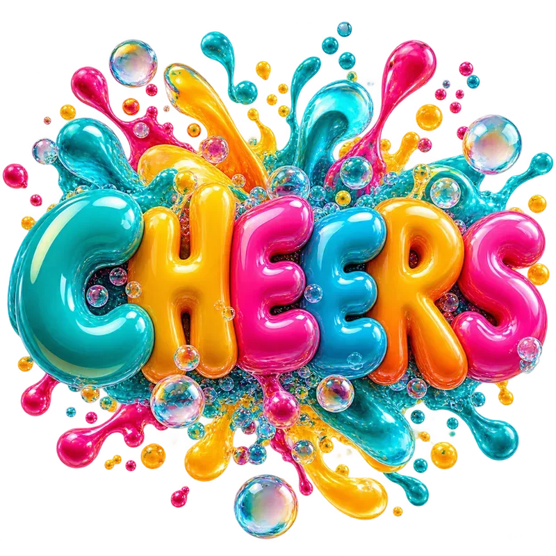 Vibrant Bubble Celebration Cliparts