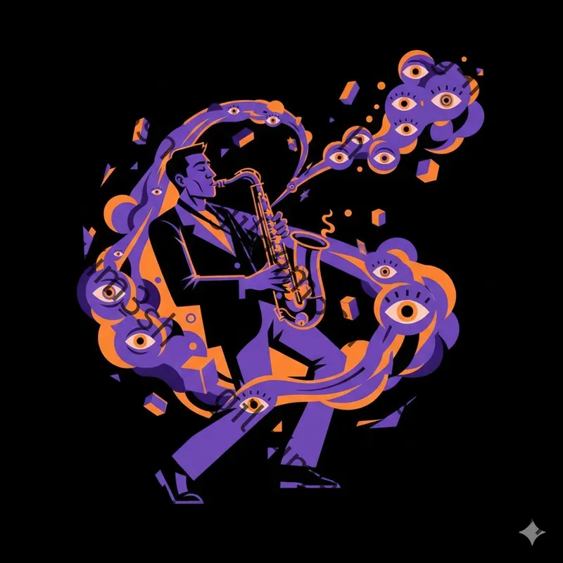 Neon Surreal Vector Art