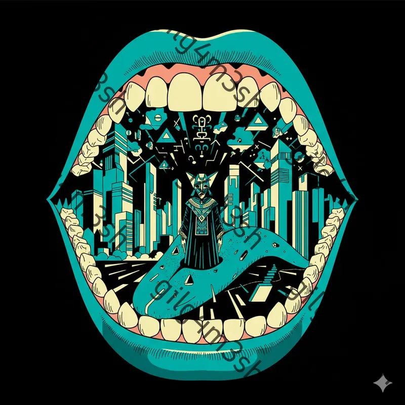 Neon Surreal Vector Art