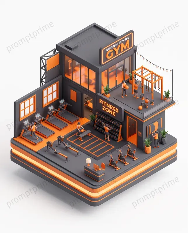 3D Isometric Clay Business Icons