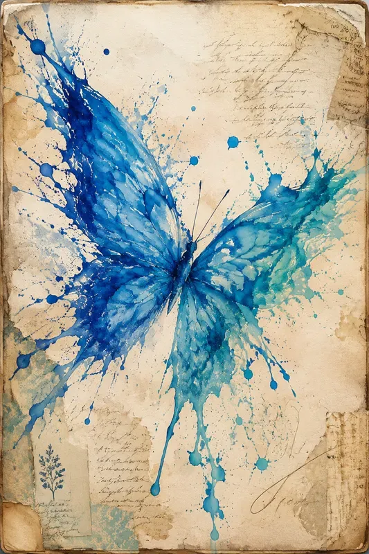 Watercolor Splashes Junk Journal Pages