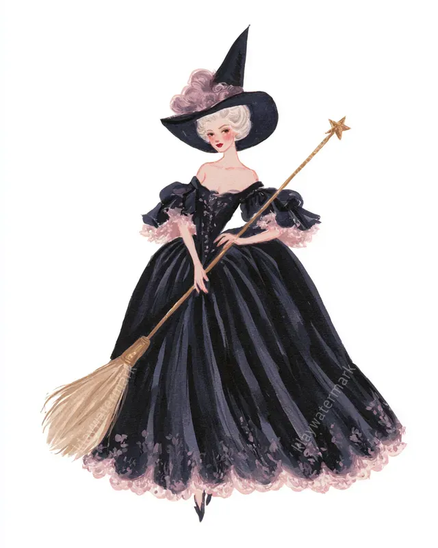 Rococo Gothic Halloween Cliparts