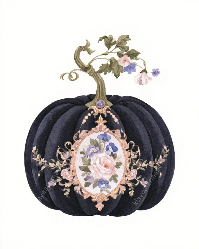 Rococo Gothic Halloween Cliparts