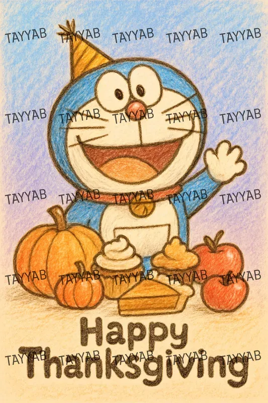 Thanksgiving Cards Sketch Style