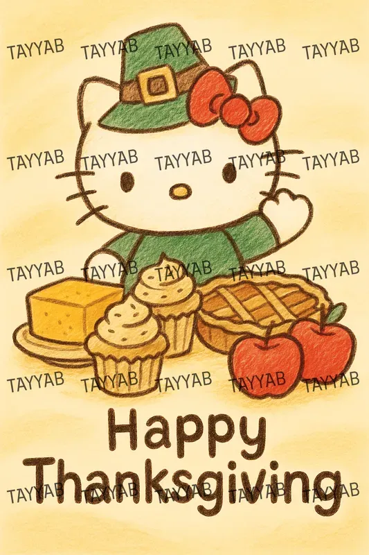 Thanksgiving Cards Sketch Style