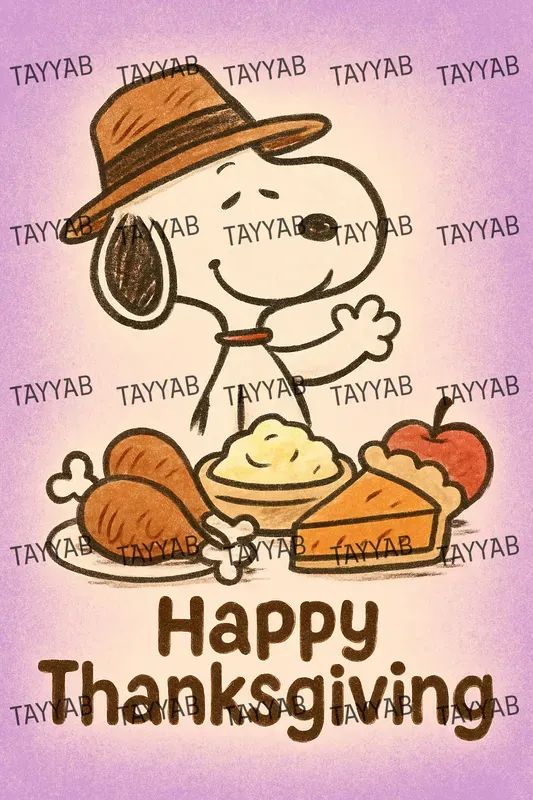 Thanksgiving Cards Sketch Style