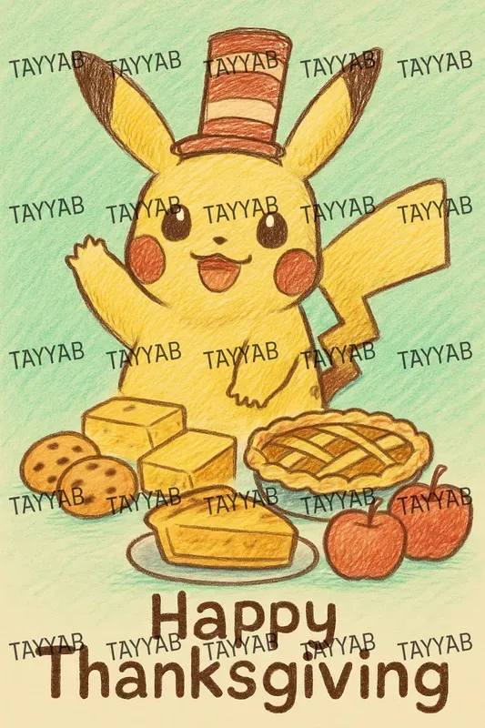 Thanksgiving Cards Sketch Style