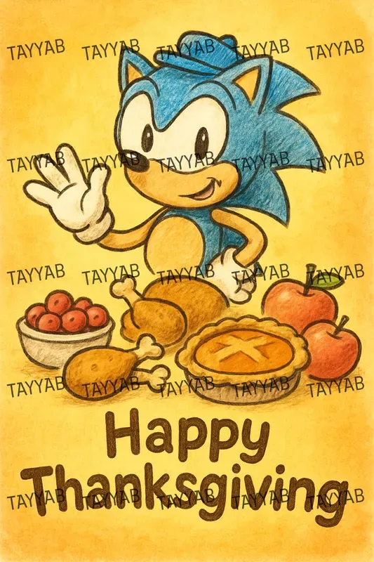 Thanksgiving Cards Sketch Style