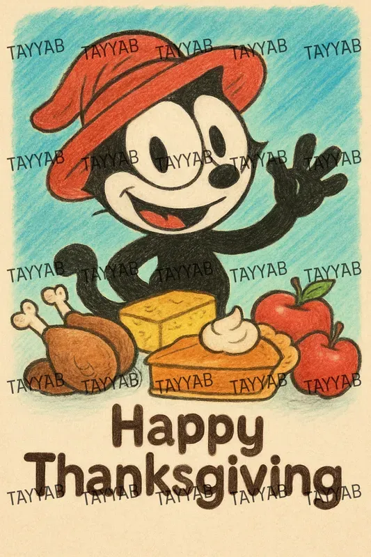 Thanksgiving Cards Sketch Style