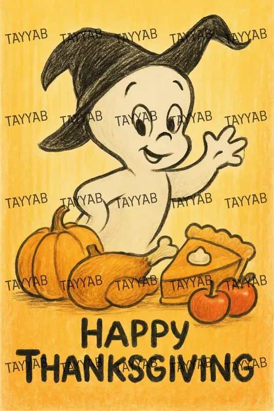 Thanksgiving Cards Sketch Style