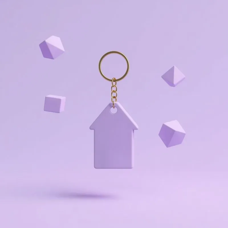 3D Minimalist Clay Real Estate Icons