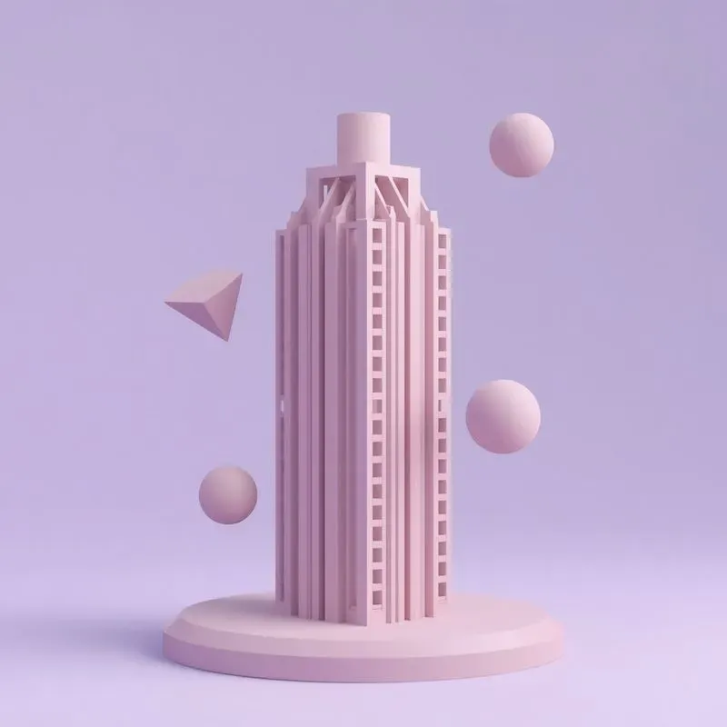3D Minimalist Clay Real Estate Icons