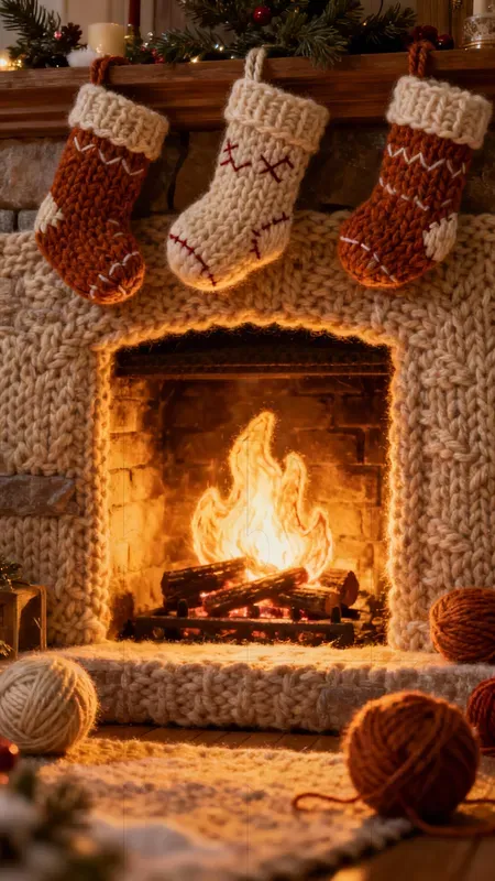 Knitted Christmas Villages