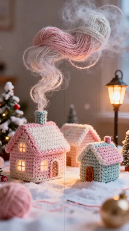 Knitted Christmas Villages