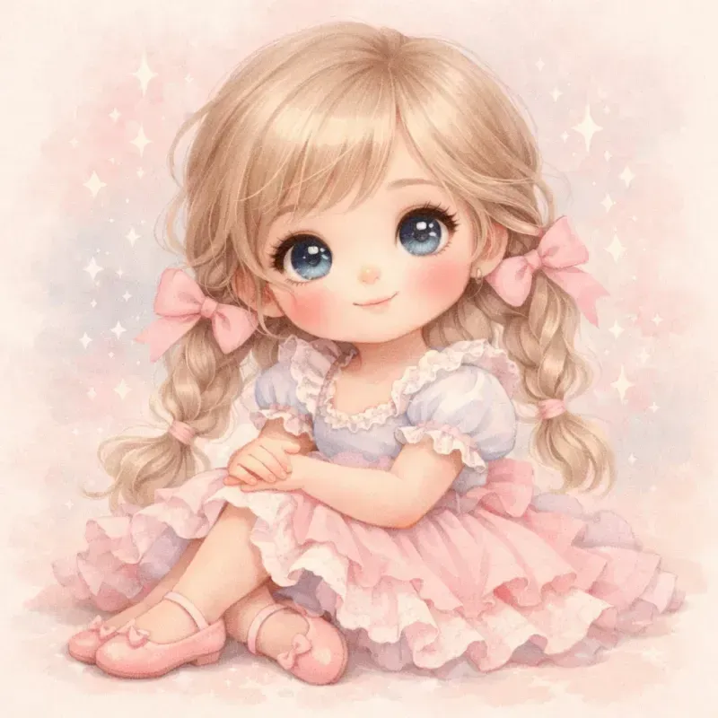 Whimsical Pastel Kids Characters