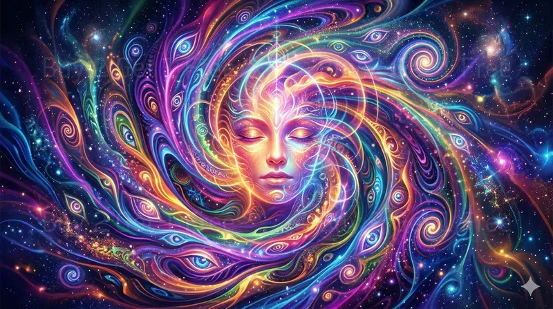 Hypnotic Surreal Color Vortex Art