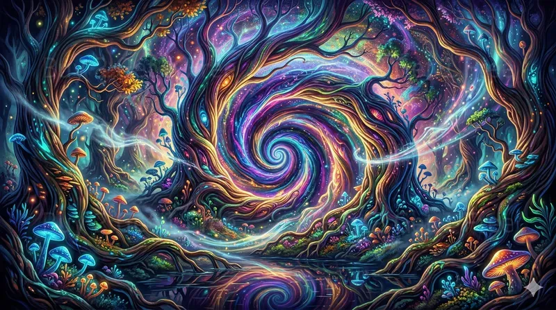 Hypnotic Surreal Color Vortex Art