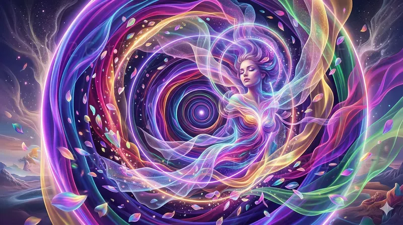 Hypnotic Surreal Color Vortex Art