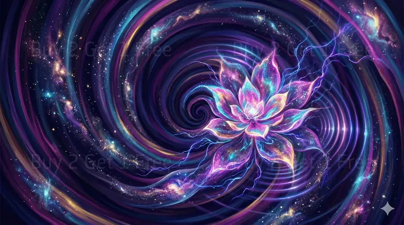 Hypnotic Surreal Color Vortex Art