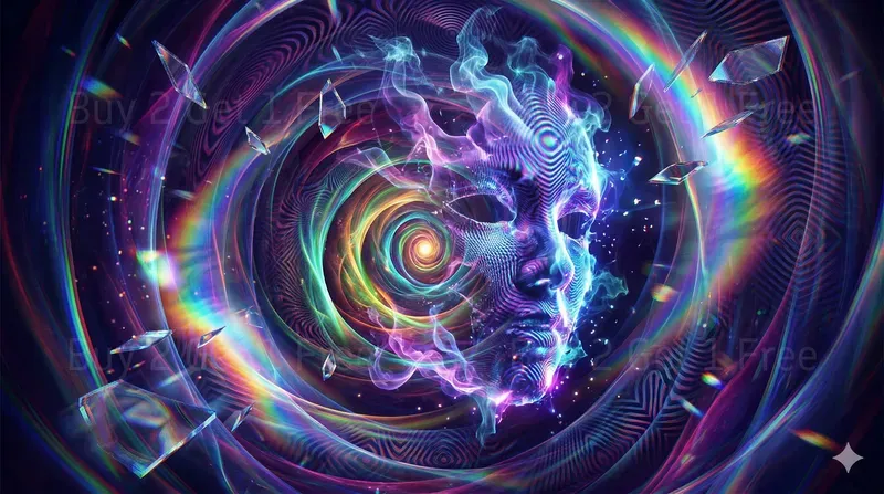 Hypnotic Surreal Color Vortex Art