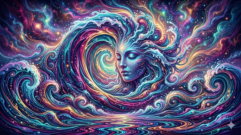 Hypnotic Surreal Color Vortex Art