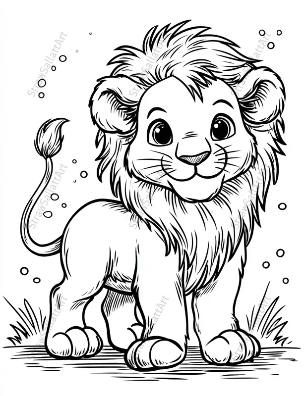 Cute Kids Coloring Book Characters