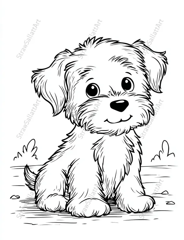Cute Kids Coloring Book Characters