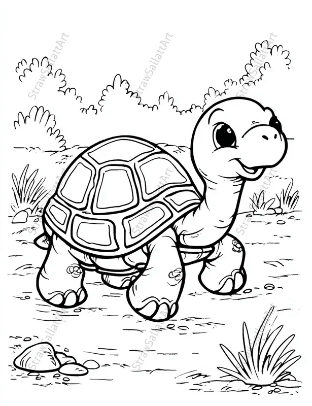 Cute Kids Coloring Book Characters