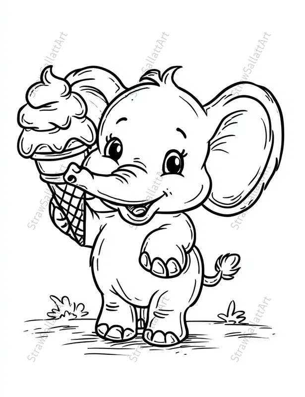 Cute Kids Coloring Book Characters