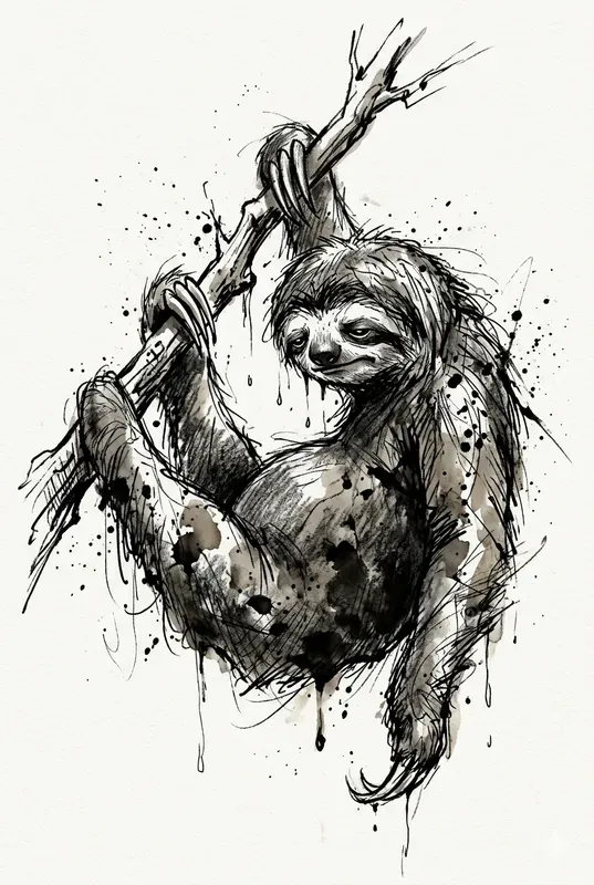 Lazy Animal Streetwear Ink Graphics