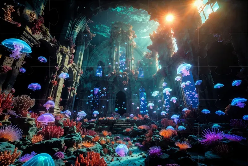 Underwater Bioluminescent Hyperrealism