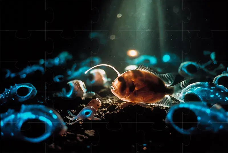 Underwater Bioluminescent Hyperrealism