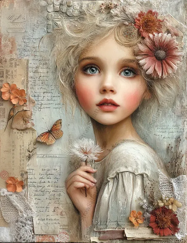 Fairytale Girls Vintage Junk Journal Sets