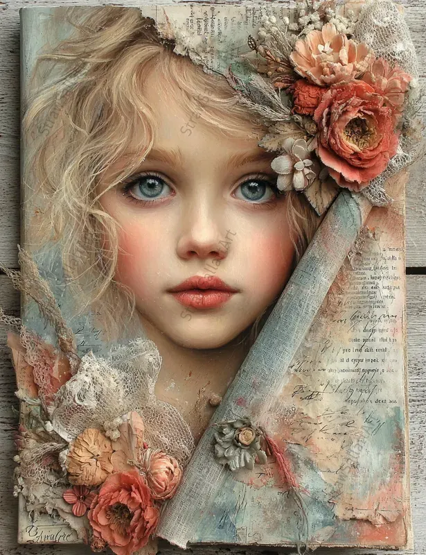 Fairytale Girls Vintage Junk Journal Sets