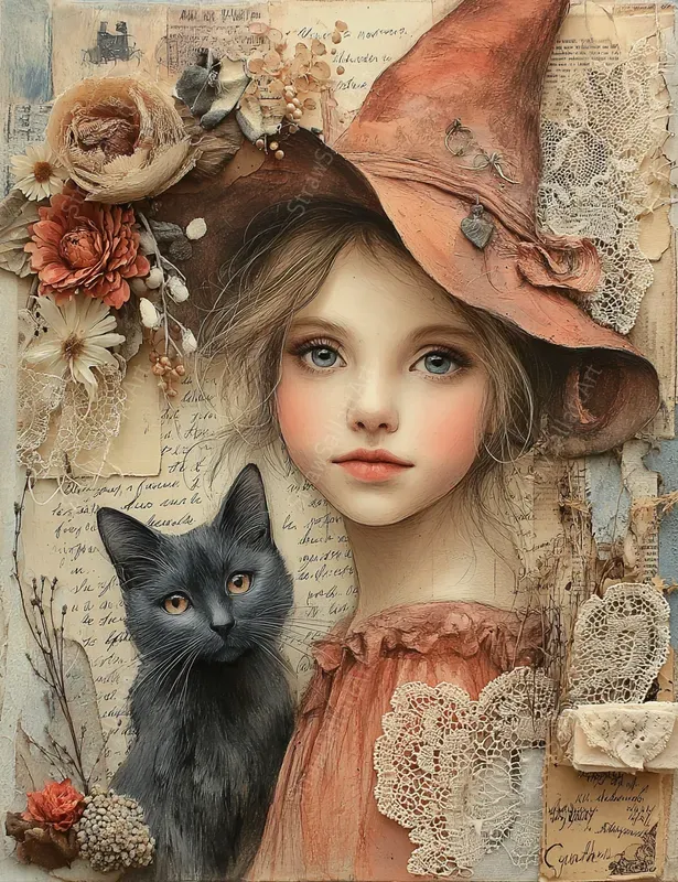 Fairytale Girls Vintage Junk Journal Sets
