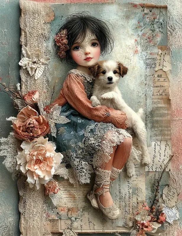Fairytale Girls Vintage Junk Journal Sets