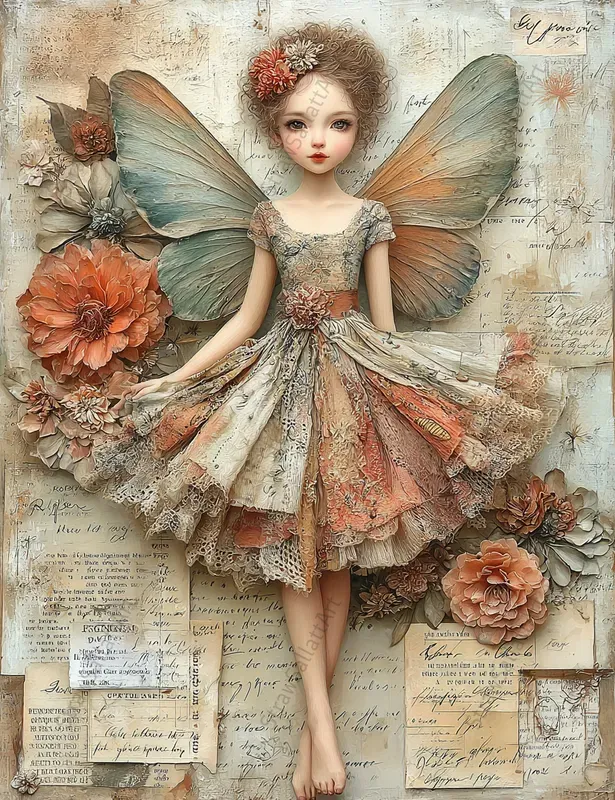 Fairytale Girls Vintage Junk Journal Sets