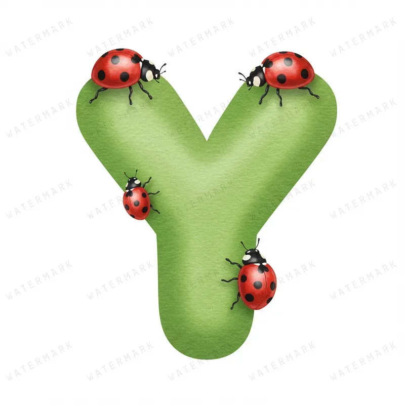 Adorable Ladybug Letter Art