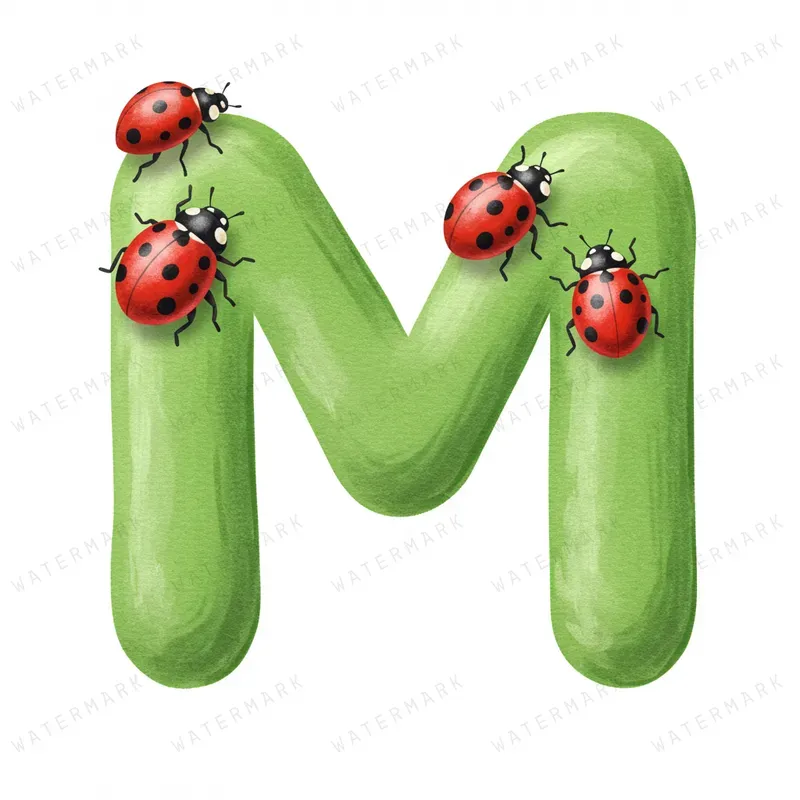 Adorable Ladybug Letter Art