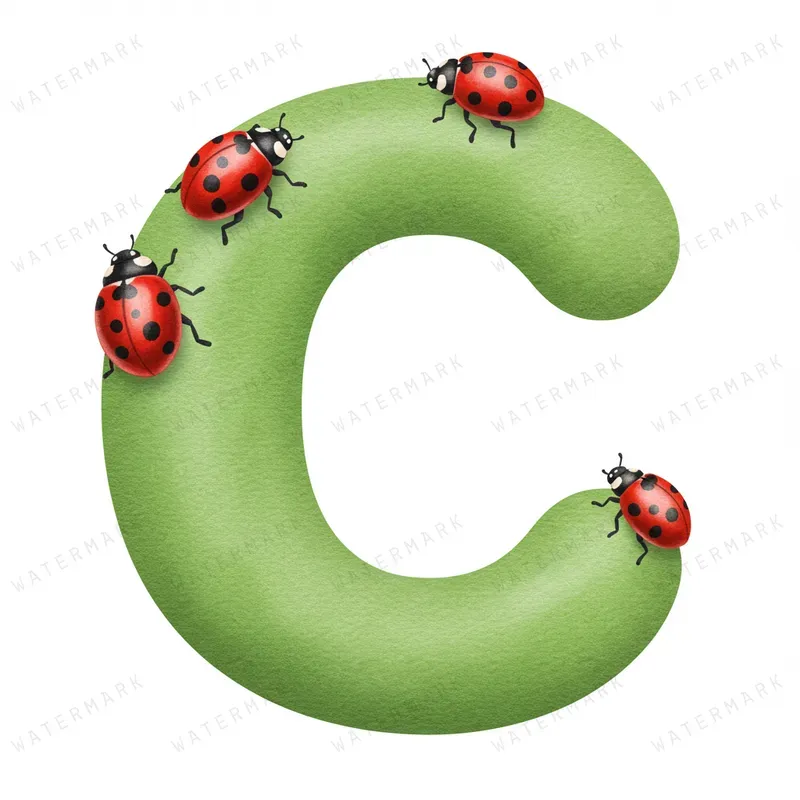 Adorable Ladybug Letter Art